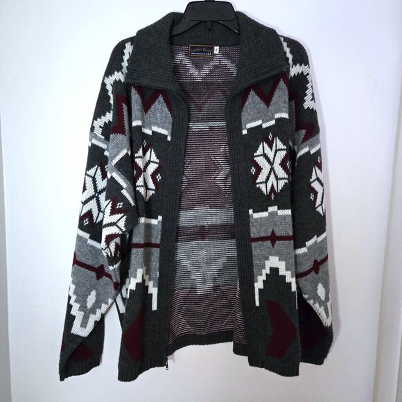 Vintage Comfort Knits Zip-up Knit Acrylic Sweater - Picture 2 of 4